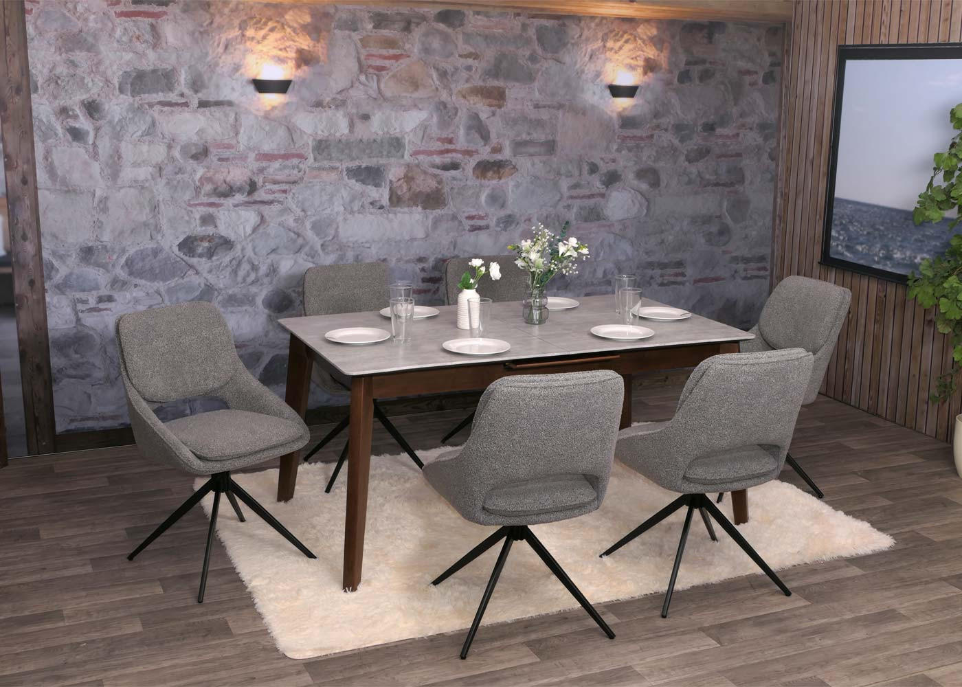 ESSZIMMERSTUHL Hellgrau 2er-Set - Hellgrau, Textil (55/87/55cm) - MCW