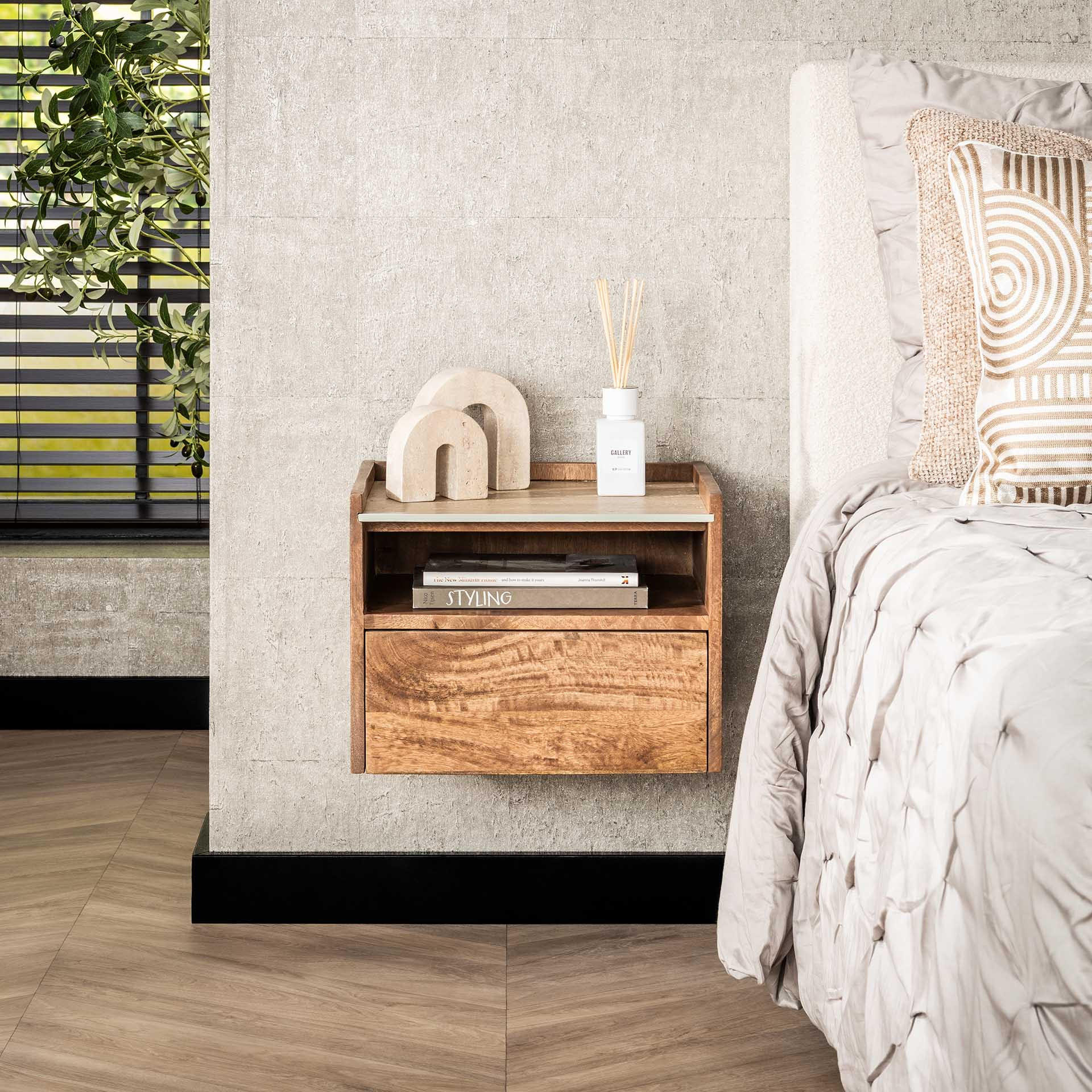 NACHTTISCH Nuovo Beige 35/40/ 30 cm - Beige, Holz (40/30/35cm) - Hoyz Collection