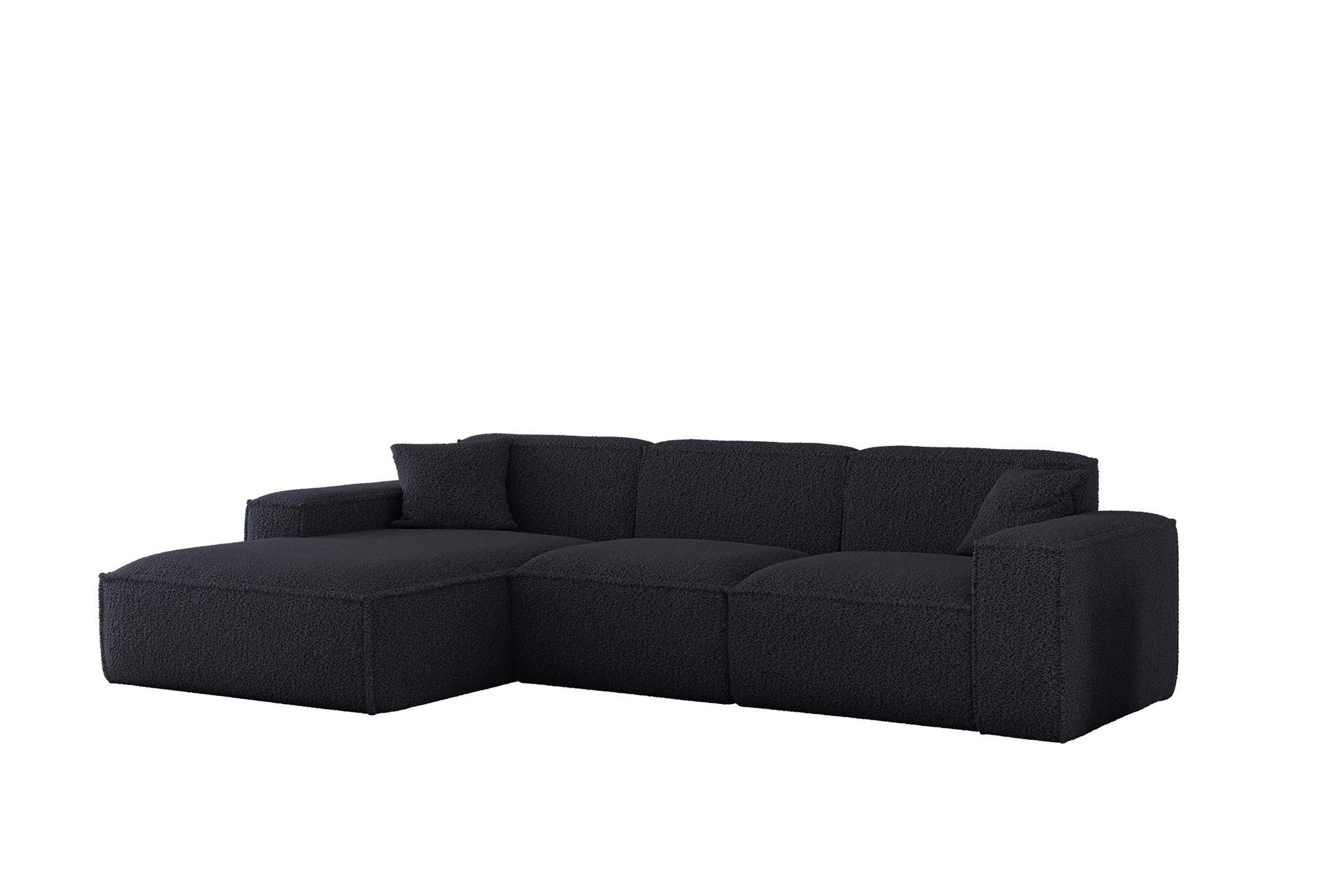 ECKSOFA Celes Premium In Sven - Blau, Holzwerkstoff/Textil (266/165cm) - Fun Möbel