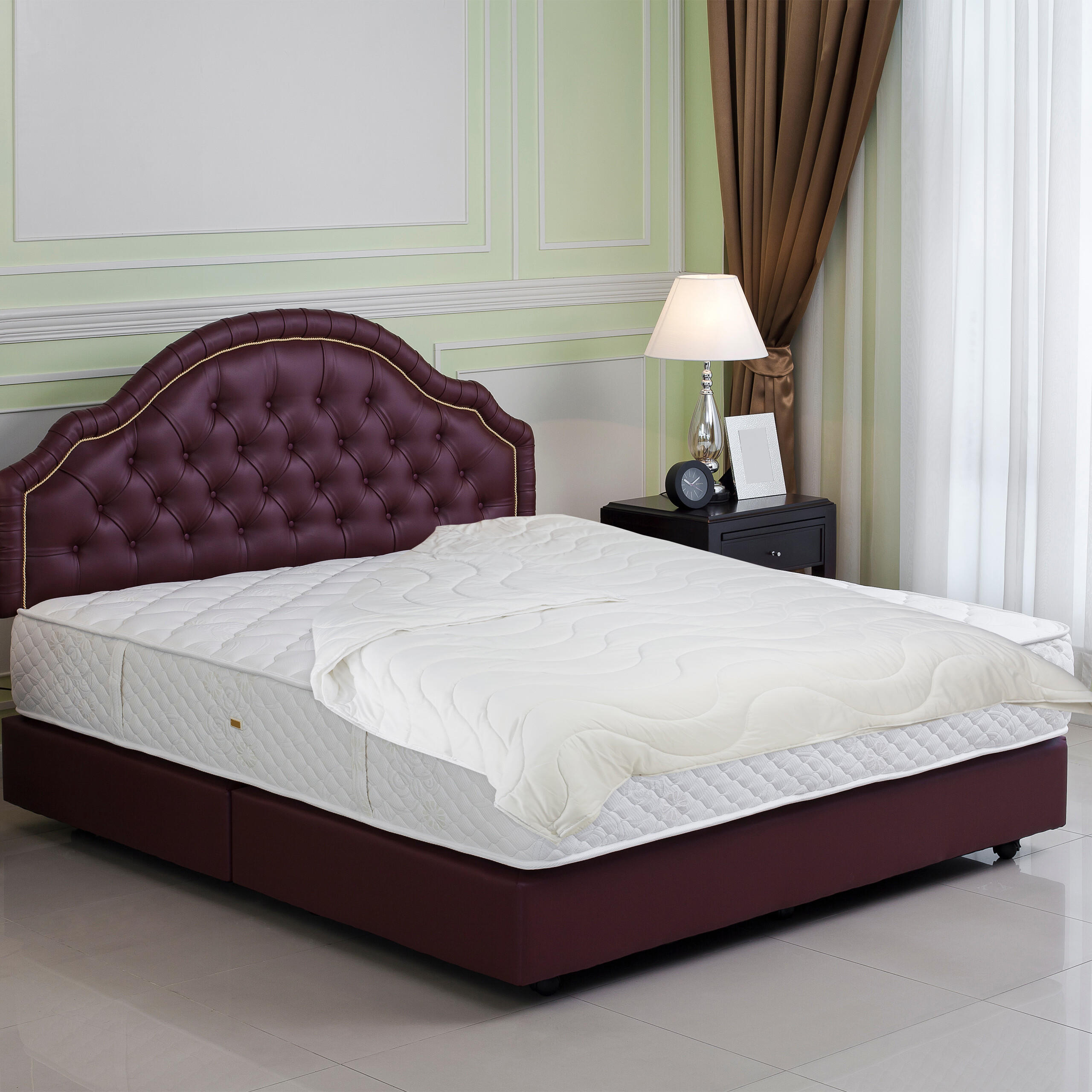 Thumbnail - Relaxdays Bettdecke, Weiß, Textil, Füllung: Polyester, 200x220 cm, Schlaftextilien, Bettdecken, 4 Jahreszeiten Bettdecke...