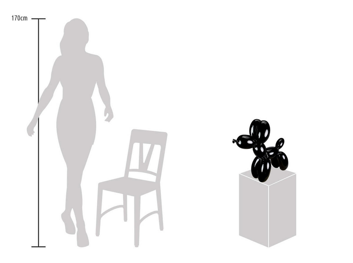 SKULPTUR Schwarz 50/46 cm - Schwarz, Stein (3.8/46/18cm) - KUNSTLOFT