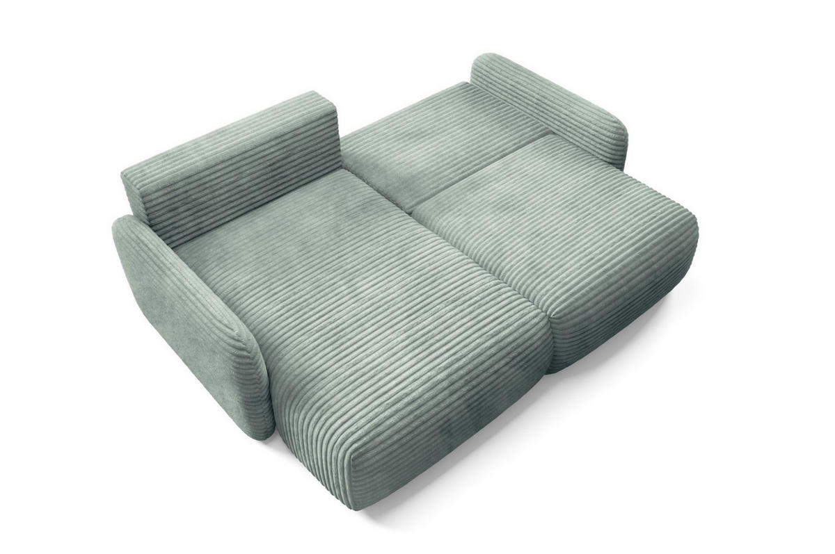 ECKSOFA Simone Mit Schlaffunktion - Grün, Holzwerkstoff/Textil (240/165cm) - Fun Möbel