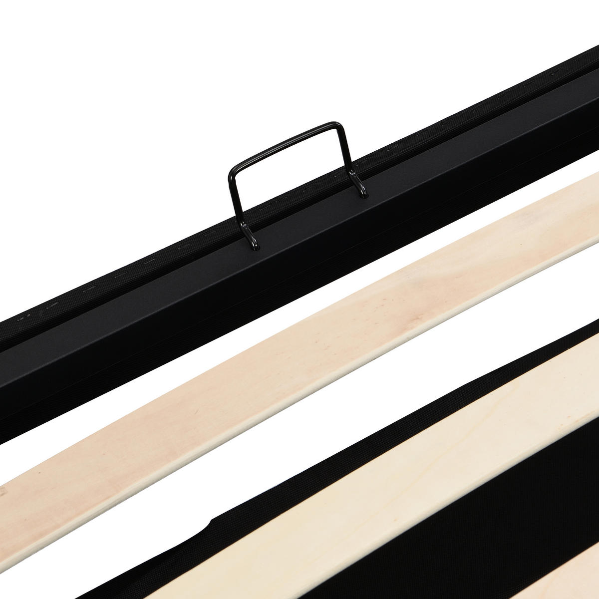 POLSTERBETT aus Kunstleder 90x200 cm in Schwarz mit LED & Stauraum - Schwarz, Leder (90/200cm) - Modfu