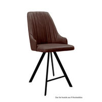 THEKENSTUHL drehbar (8er-Set) Diannah 52x108x60 Schwarz/Braun - Schwarz/Braun, Kunststoff (60/108/52cm) - 58aufmkessel