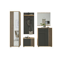 GARDEROBE 5-teilig in 230/196/38 cm - Schwarz, Holz (230/196/38cm) - moebel dich auf