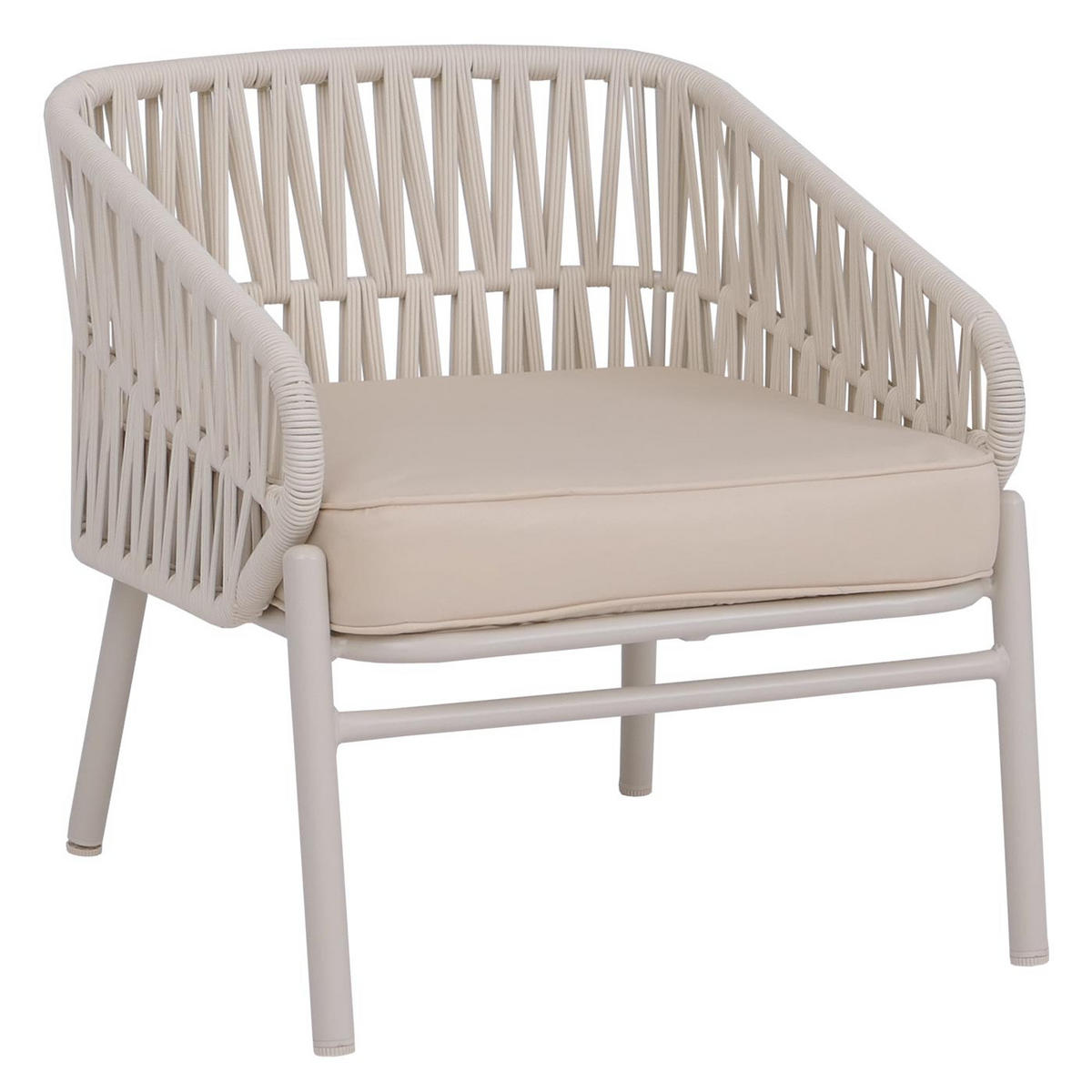 GARTENGARNITUR Lounge-Set Creme - Creme, Metall - PROREGAL