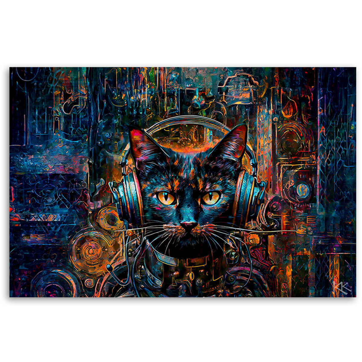 KUNSTDRUCK Blau 120/80 cm - Blau, Textil (120/80cm) - KUNSTLOFT