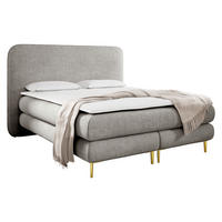 BOXBETT Amaretto - H3 - Goldfarben/Grau, Holz/Textil (140/200cm) - MIRJAN24