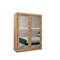 SCHWEBETÜRENSCHRANK 200/150/62 2-türig - Silberfarben/Eiche Artisan, Holz/Kunststoff (150/200/62cm) - MÖBEL KRYSPOL