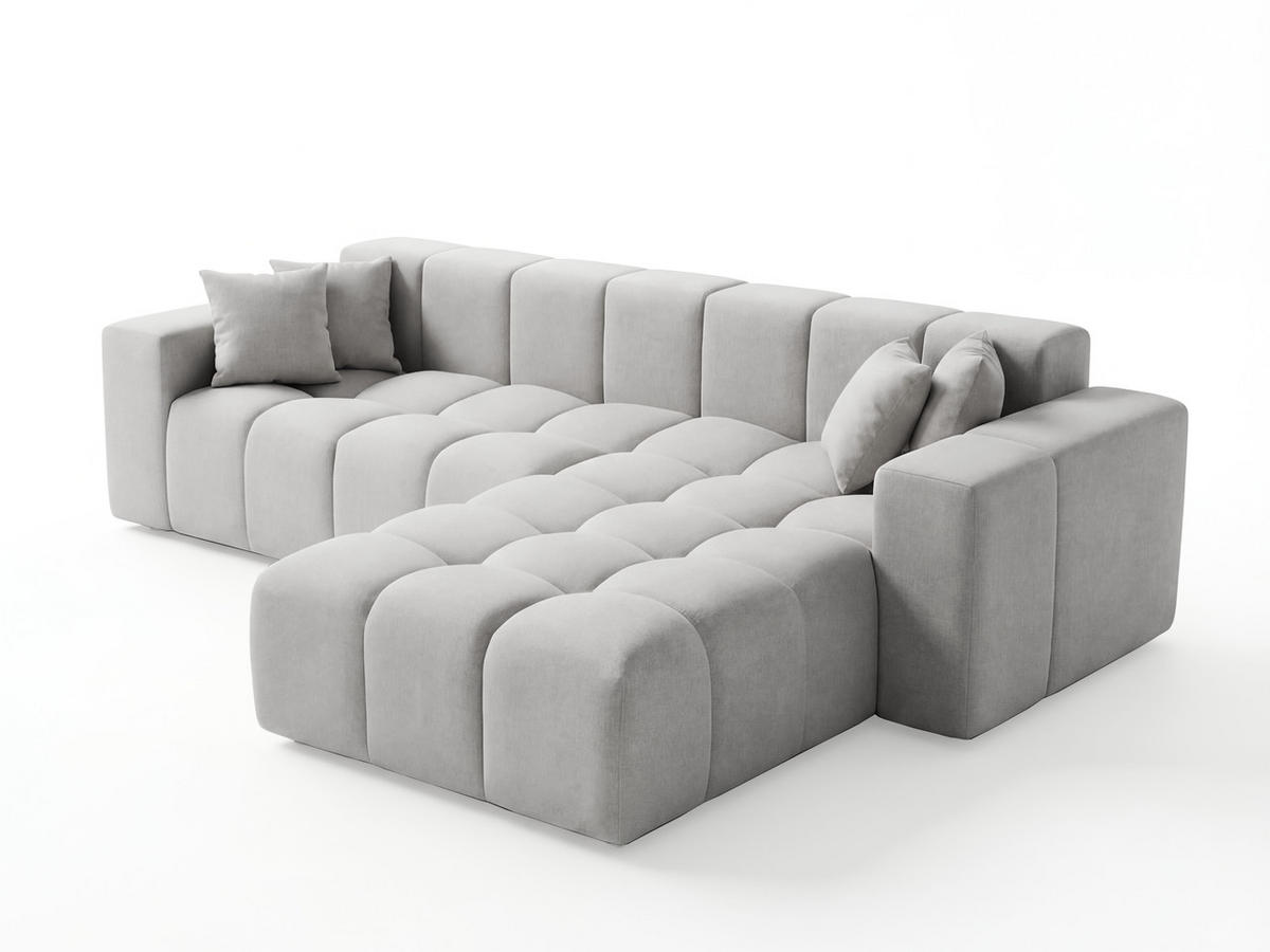ECKSOFA Loopo Grau Rechts - Grau, Holz/Textil (265/180cm) - Graingold