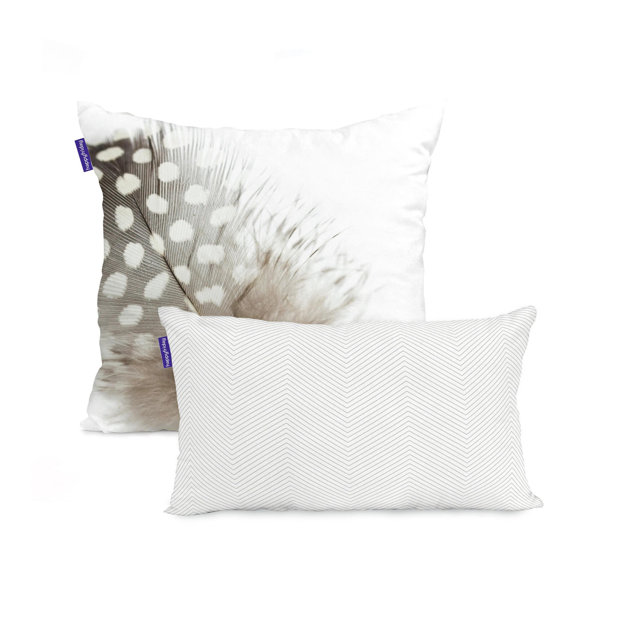 KISSENBEZUG light 50x50 + 50x30 cm mehrfarbig - Multicolor, Textil (50/50cm) - Happy Friday