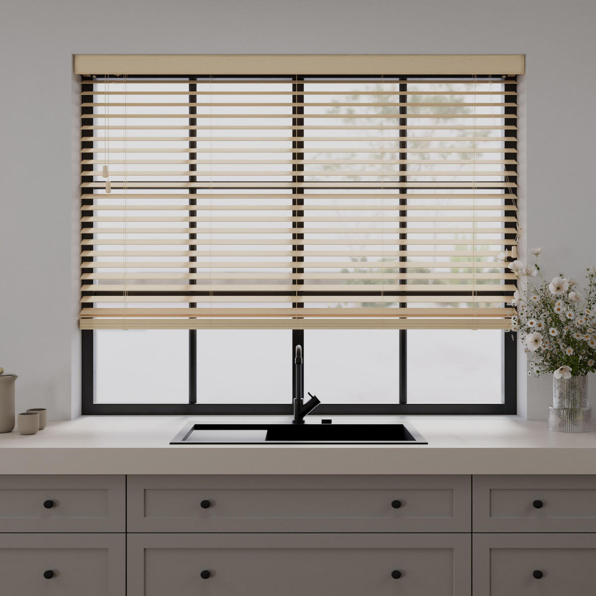 HOLZJALOUSIEN Cocoon Naturel - Naturfarben, Holz (240/240cm) - Cocoon Home Concepts