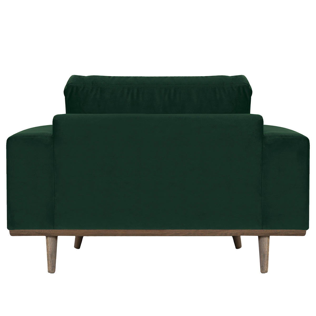 SESSEL - Eichefarben/Grün, Eichenholz/Textil (122/81/88cm) - home24