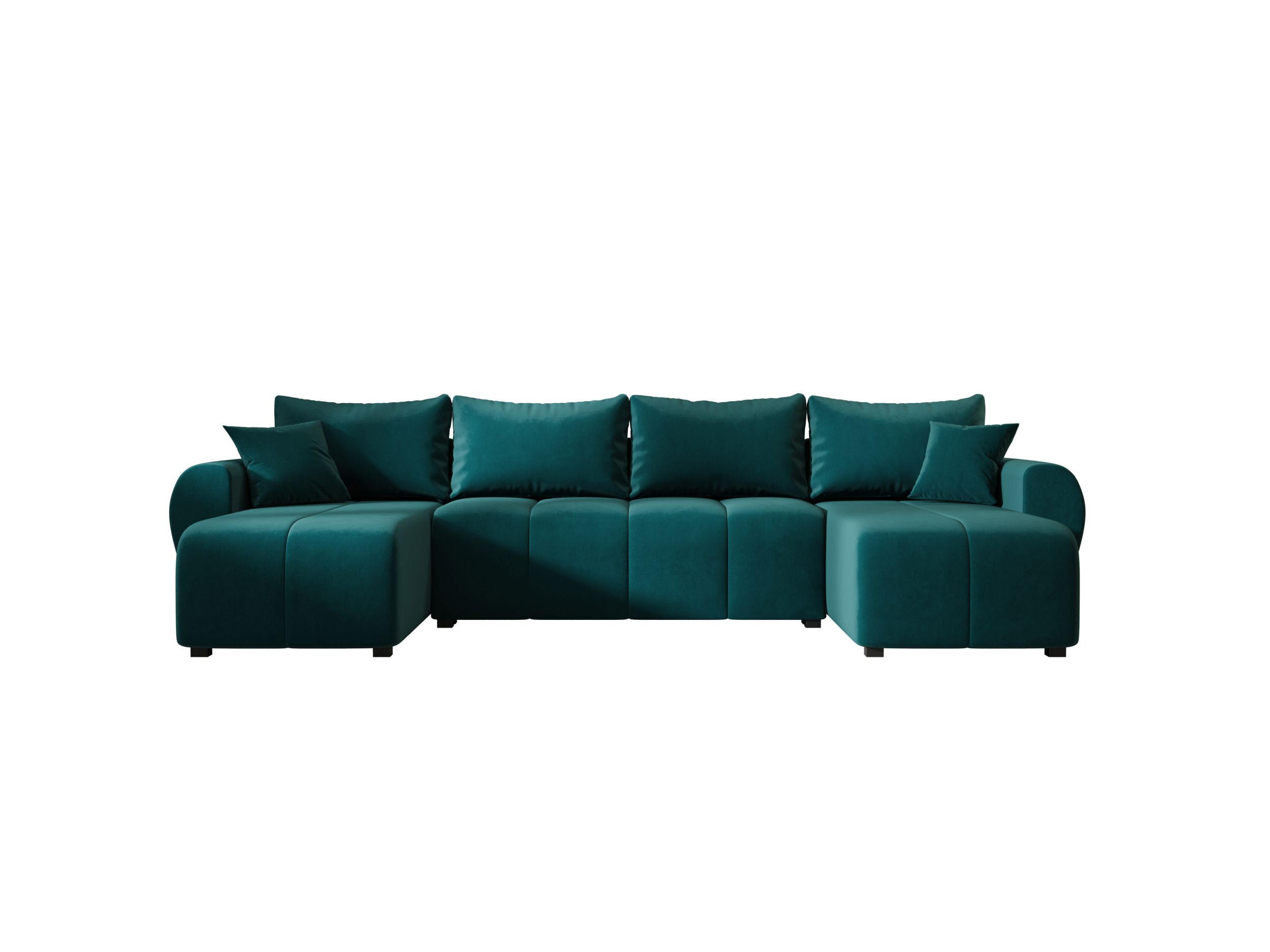 WOHNLANDSCHAFT MOLISA U Itaka 39 mit Schlaffunktion - Türkis, Textil (303/82/208cm) - Bedante