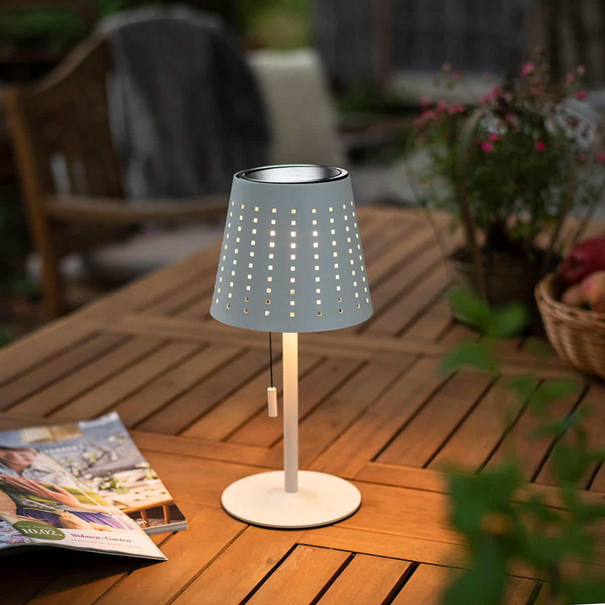 LED AUSSENLEUCHTE Mandy Weiß Metall - Weiß, Metall (14/14/30cm)