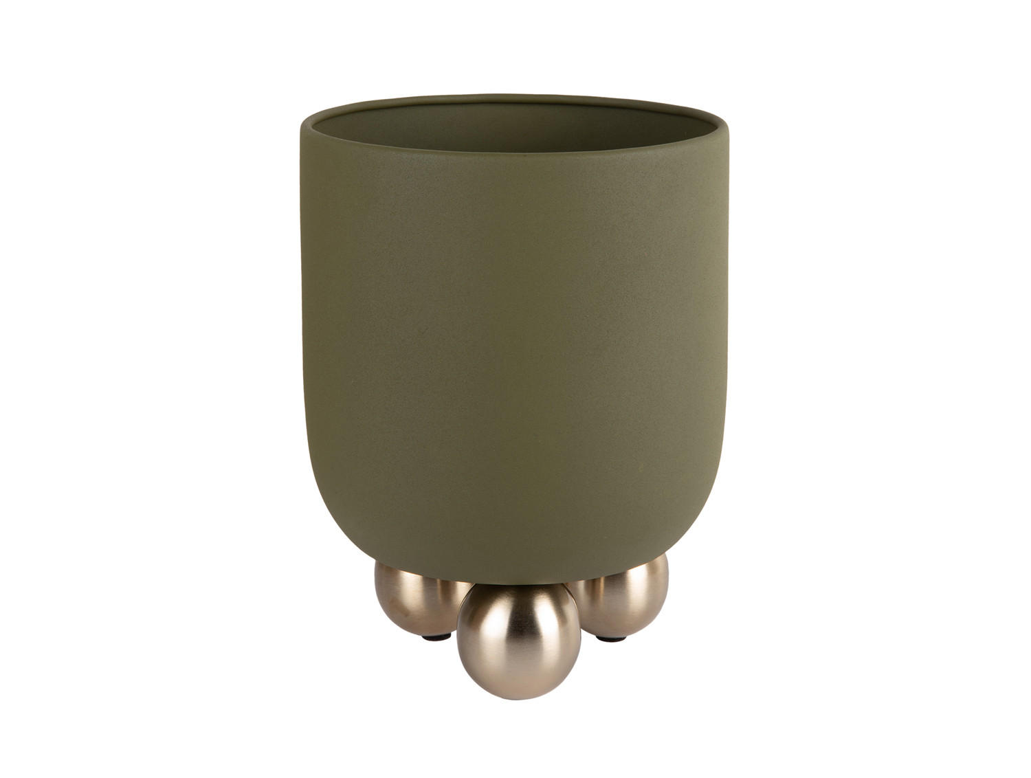 BLUMENTOPF Estilo Grün Ø26/32 cm - Grün, Metall (32cm) - Present Time
