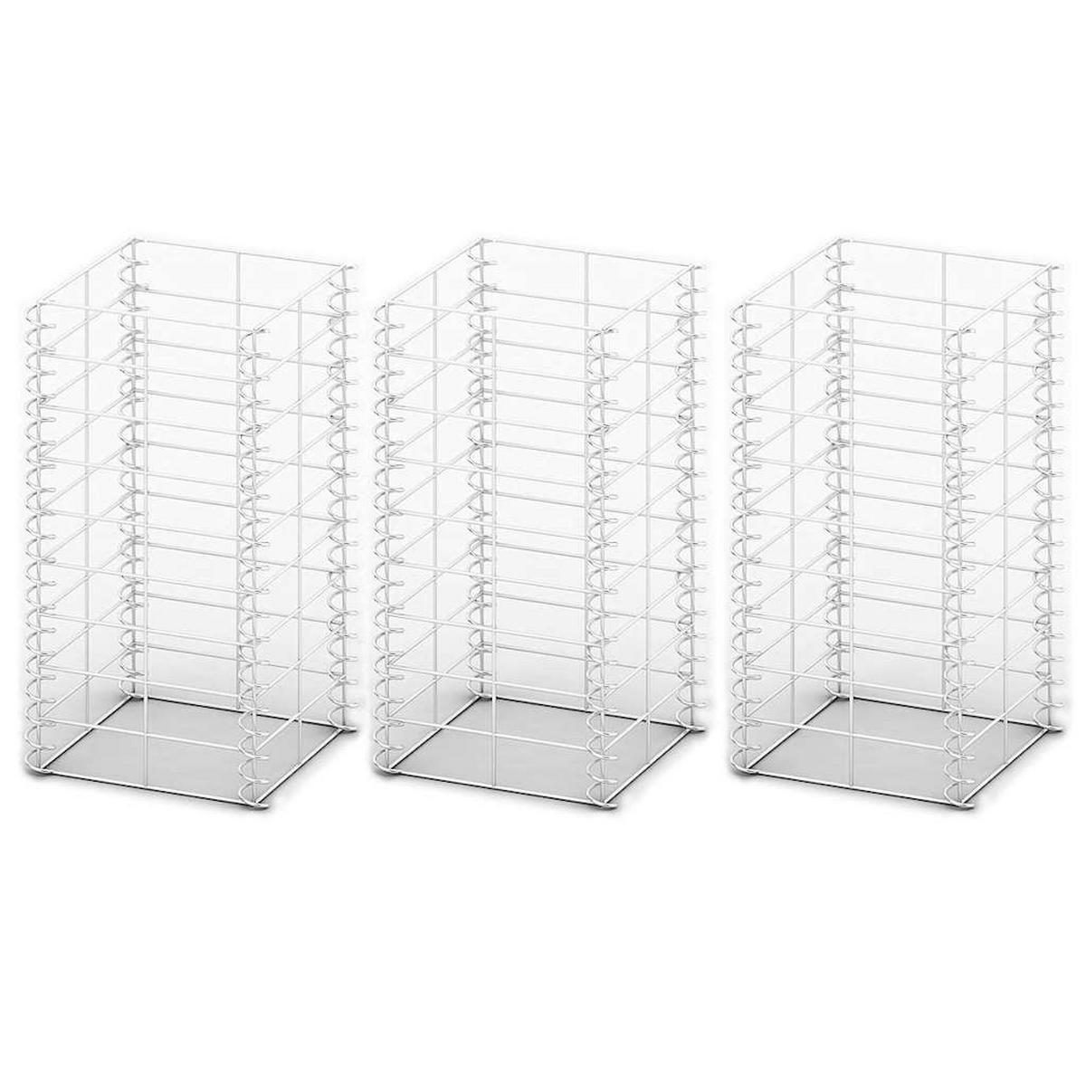 GABIONEN-SET 3-Tlg. Verzinkter Draht 25/25/50 Cm - Silberfarben, Metall (25/50cm) - vidaXL