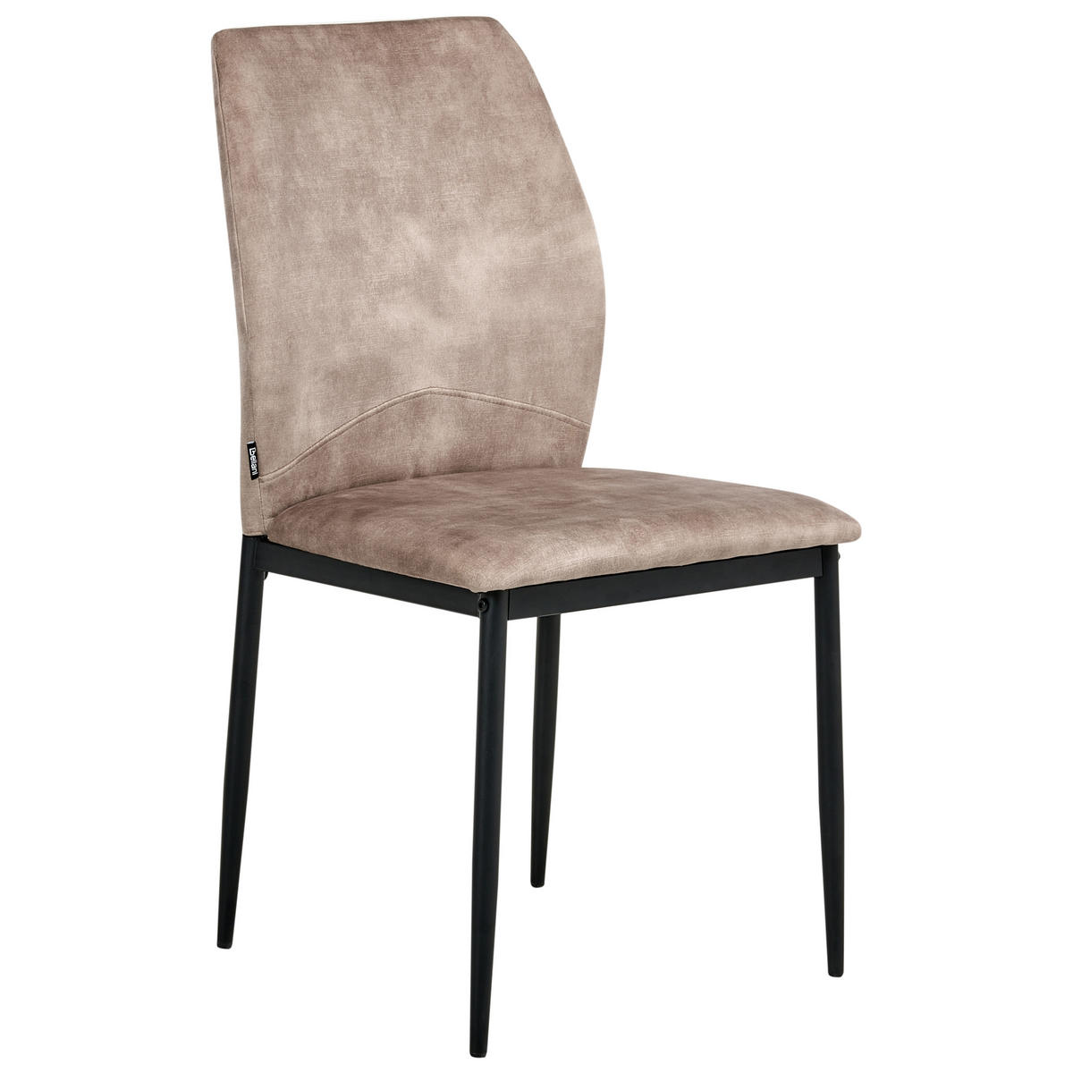ESSZIMMERSTUHL 4er-Set Stoff Taupe Rocheport - Taupe, Textil (46/89/44cm) - Beliani