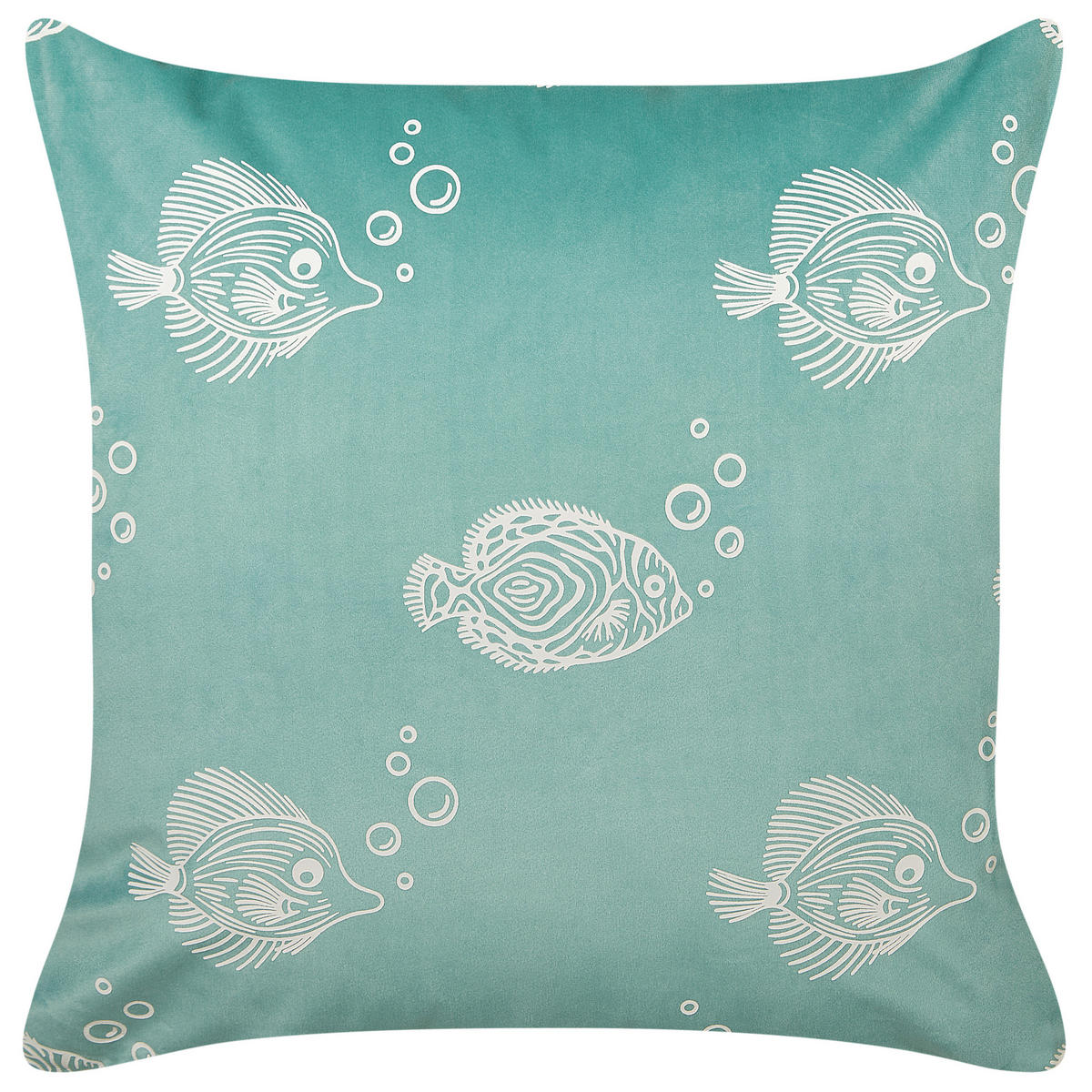 DEKOKISSEN 2er-Set Blaugrün 45/45 cm Solidago - Grün, Textil (45/45cm) - Beliani