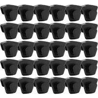 HANDTUCHHAKEN , Set mit 30 platzsparenden - Schwarz, Kunststoff (3.5/2/3.6cm) - BELZ