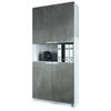 BÜROSCHRANK Logan Fronten in Beton Dunkel Optik - Dunkelgrau, Holzwerkstoff (82/184/37cm) - Vladon