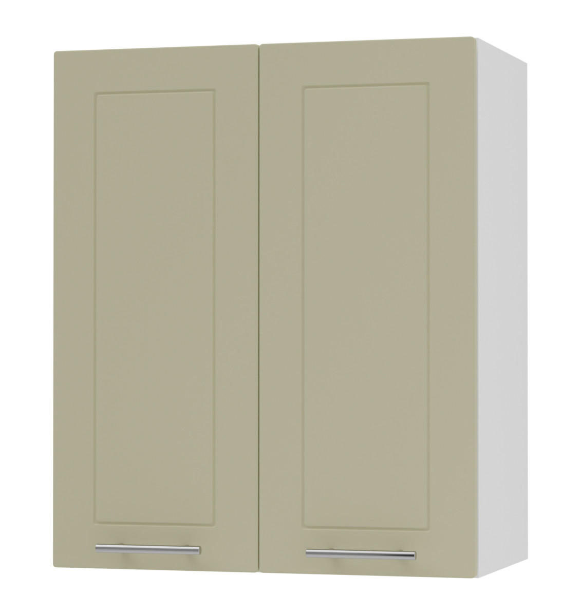 Feldmann-Wohnen Küchenhängeschrank Creme, Weiß 60x72x32.5 cm