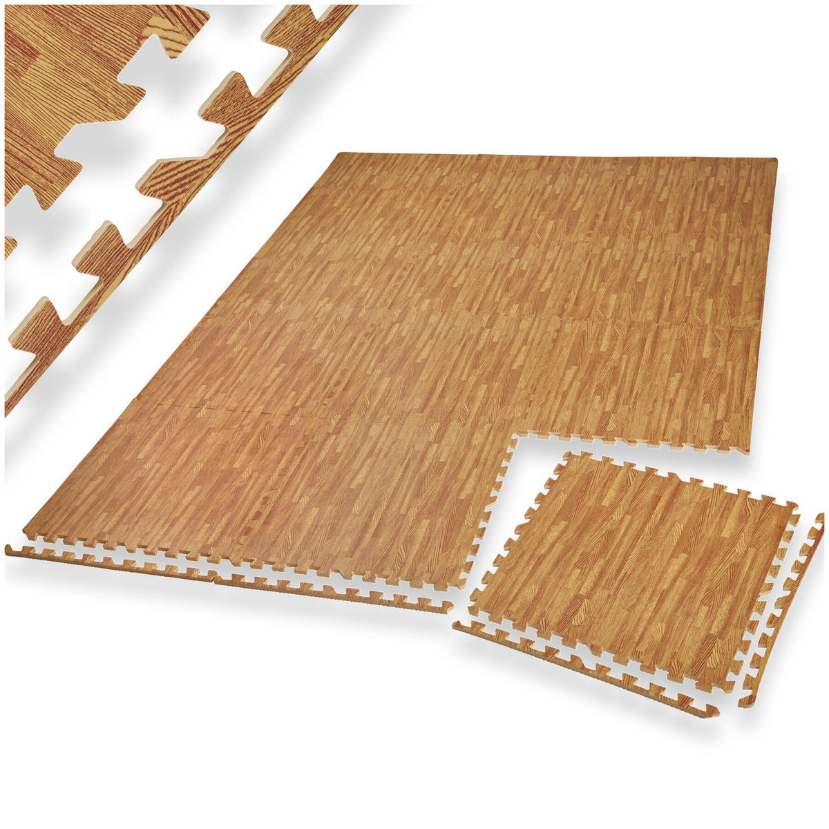 SCHUTZMATTENSET , leichte Reinigung und flexibel erweiterbar, holzdekor - Eiche Artisan, Kunststoff (124/307cm) - tectake