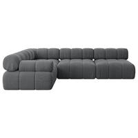 ECKSOFA modulares Sofa Mende-L2 - 285x190x70 cm Dunkelgrau Cord - Dunkelgrau, Holzwerkstoff/Textil (285/190cm) - ALTDECOR