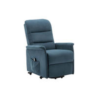 RELAXSESSEL Fernsehsessel elektrisch - Stoff - Blau - CAPUCINE - Blau, Textil (73/100/94cm) - Vente-Unique