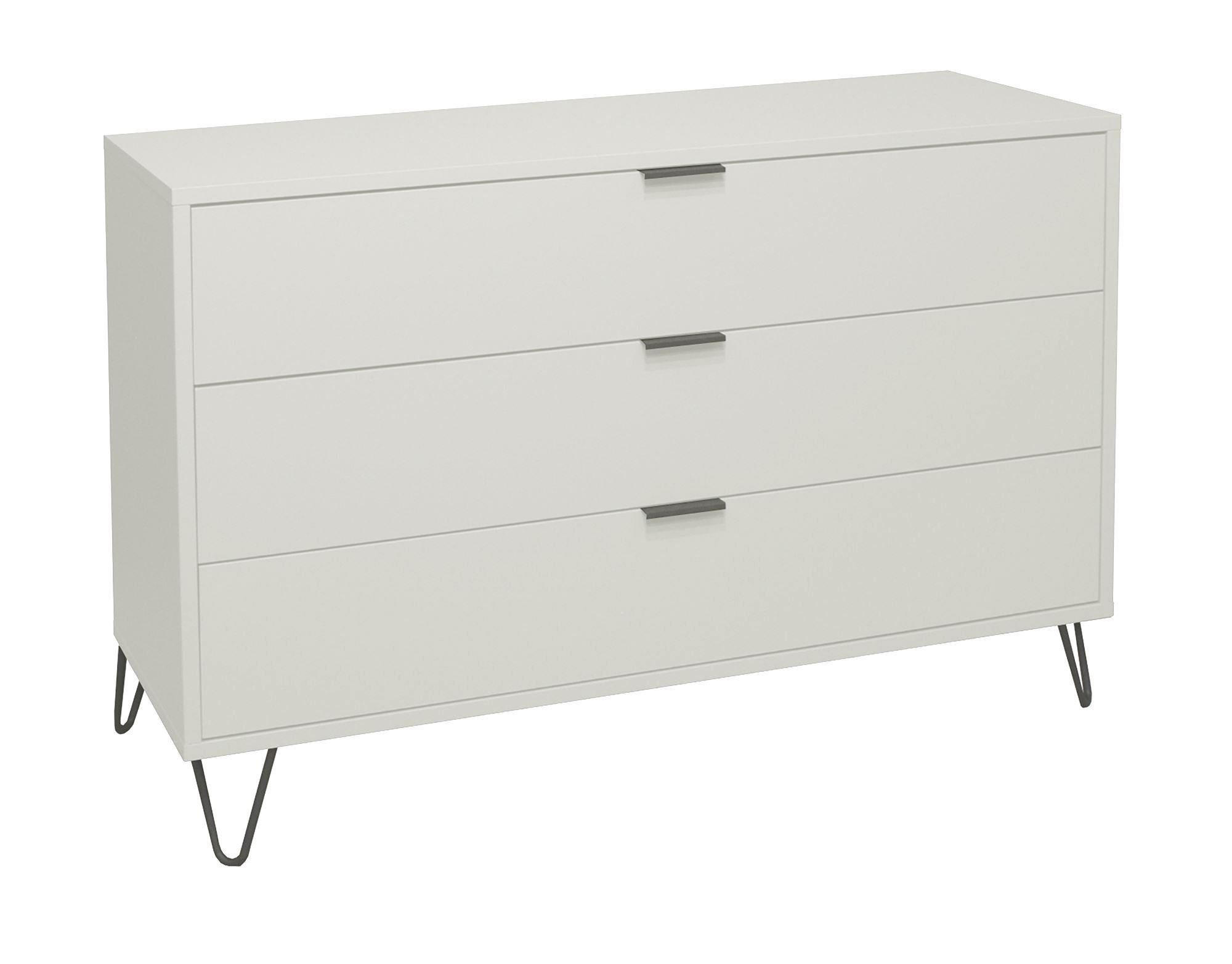 KOMMODE Erna 119x45x82 Kreidegrau matt Lack - Hellgrau, Holzwerkstoff (119/82/45cm) - 58aufmkessel
