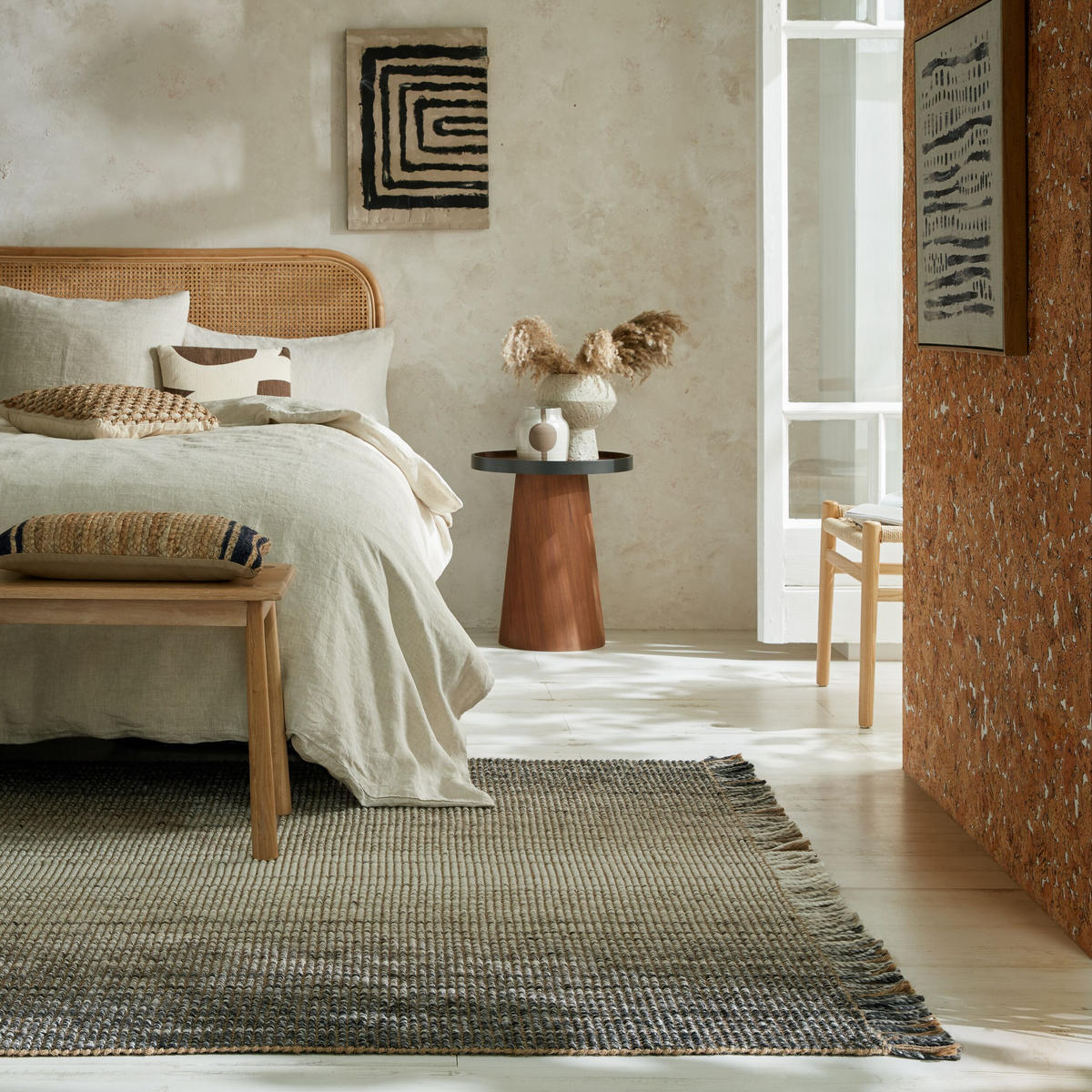 TEPPICH Jute-Wolle-Mix, handgewebt WEAVER, Grau 160x230 cm - Grau, Textil (160/230cm) - KADIMA DESIGN
