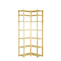 ECKREGAL PINEPEAK 220x85x38cm 7 Fachboden 1,2cm dickes Kiefernholz Natur - Naturfarben, Holz (85/220/38cm) - PROREGAL
