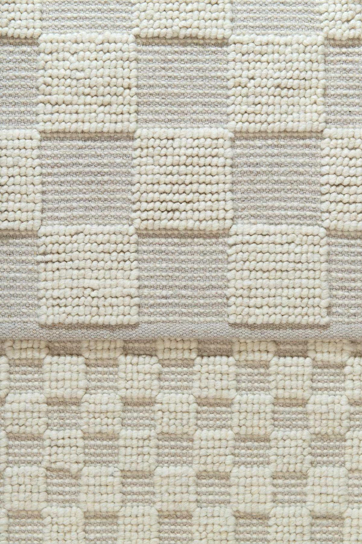 TEPPICH handgefertigt Baumwolle Wolle beige - Beige, Naturmaterialien (120/170cm) - AFK Living