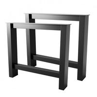 TISCHBEINE Etamin Lite A Extreme 2er-Set Schwarz 72cm - Schwarz, Metall (80/72/10cm) - Metalo Pro