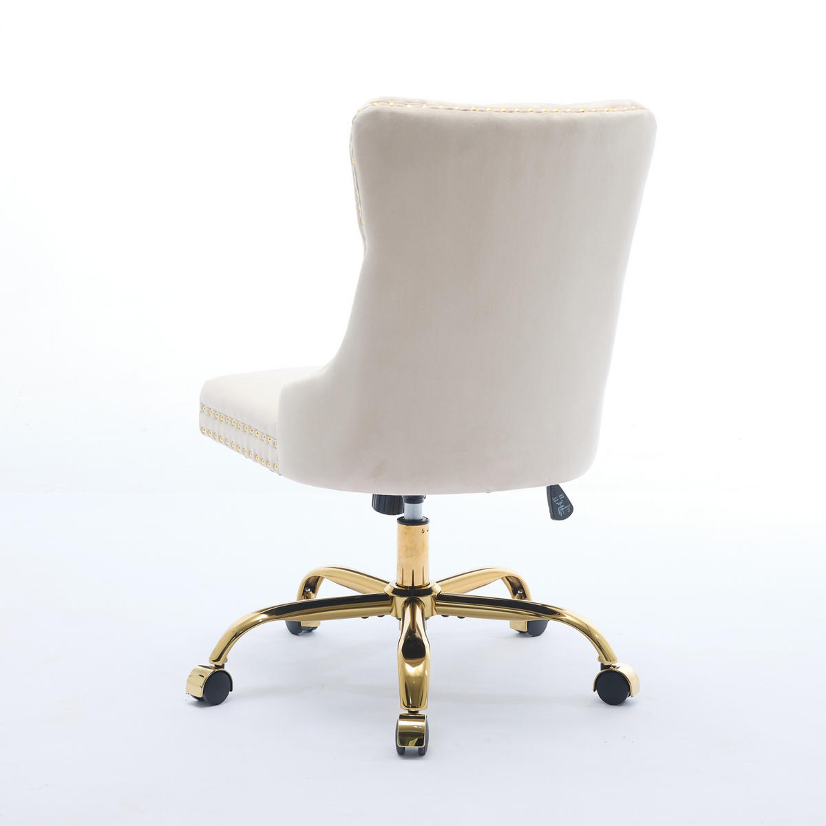 SNURRSTOLAR, sammet, guldram, beige - Beige, Metall (50/98/63cm) - SHOPENTRA