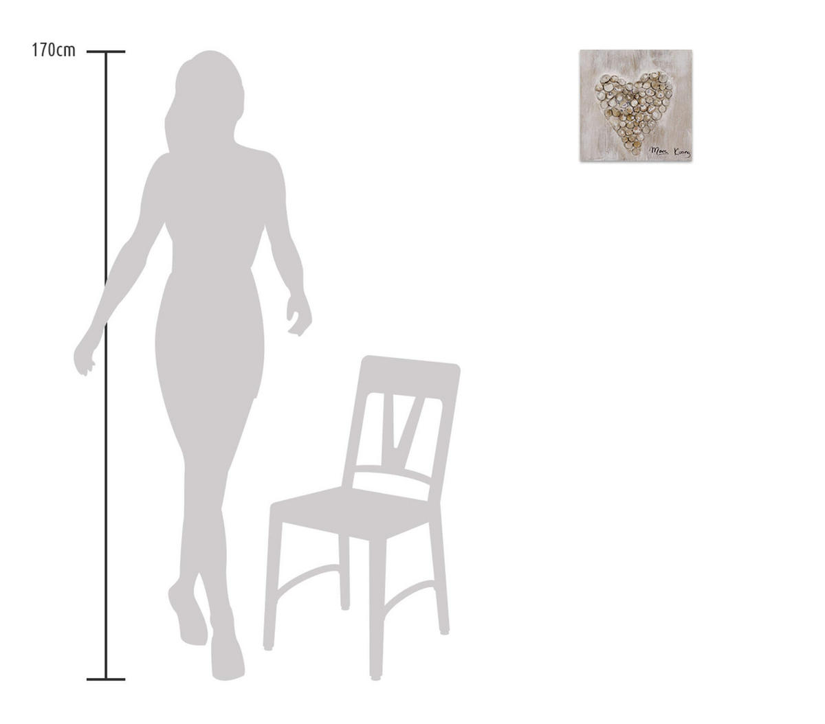 ÖLGEMÄLDE 30/30 cm - Braun, Holz/Textil (30/30cm) - KUNSTLOFT