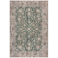 TEPPICH waschbar Vintage Floral Muster, Orientalisch, Esszimmer schmutzabweisend Grün Rechteckig 190x290 - Grün, Textil (190/290cm) - KADIMA DESIGN