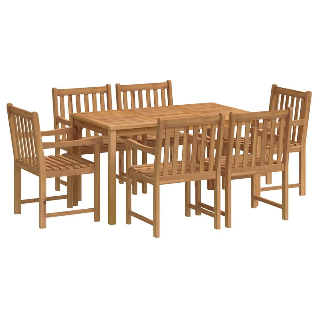 GARTEN-ESS-SET 7-teilig 140/80 Cm Massivholz Teak - Braun, Holz - vidaXL