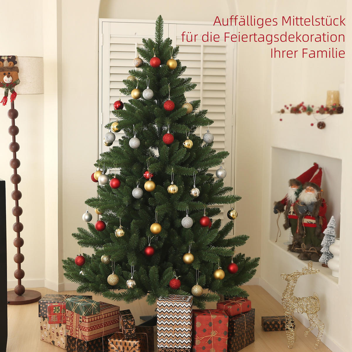 WEIHNACHTSBAUM 180 cm, Grün - Grün, Kunststoff (180cm) - HOMCOM