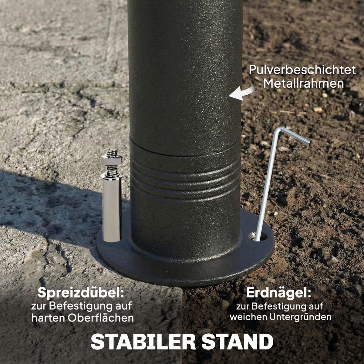 PAVILLON Polyester Metall Dunkelgrau - Dunkelgrau, Textil/Metall (300/285/300cm) - Outsunny