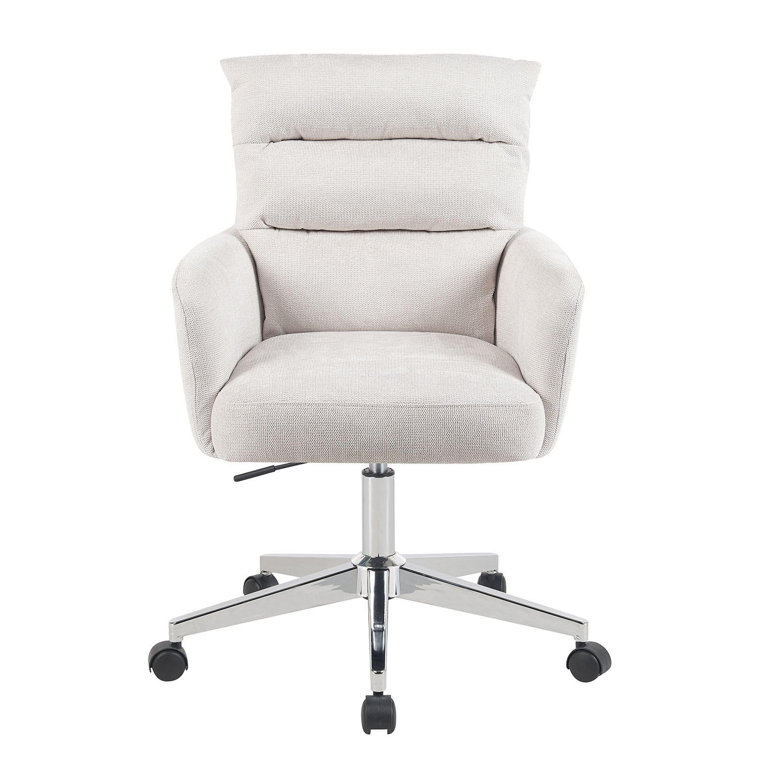 BÜROSTUHL Mika-Svenja - Chromfarben/Creme, Textil/Metall (59/91/66cm) - DUBI Möbel