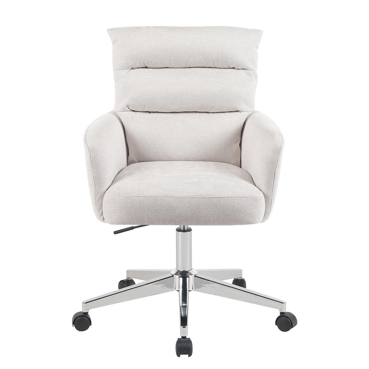 BÜROSTUHL Mika-Svenja - Chromfarben/Creme, Textil/Metall (59/91/66cm) - DUBI Möbel
