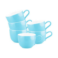 KAFFEETASSEN Liberty Pure Colors Lagoon Blue 260 ml 6er Set - Blau, Keramik (0.26L) - Seltmann Weiden