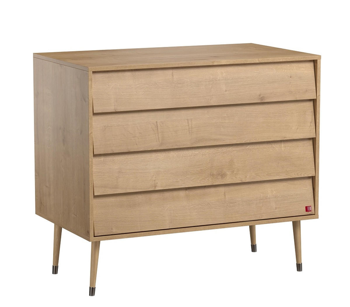 BABYZIMMER Set Bonny - 4-teilig - Eiche - Eichefarben, Holzwerkstoff (100/191/55cm) - QMM TraumMöbel