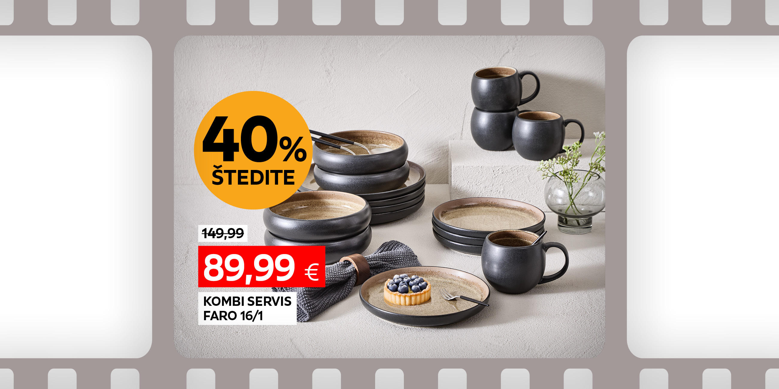 kombi servis Faro 16/1 umjesto 149,99 € nova cijena 89,99 € Štedite 40%