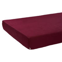 SPANNBETTTUCH reines Leinen merlot-rot 90/200 cm - Dunkelrot, Naturmaterialien (90/200cm) - beties Heimtextil