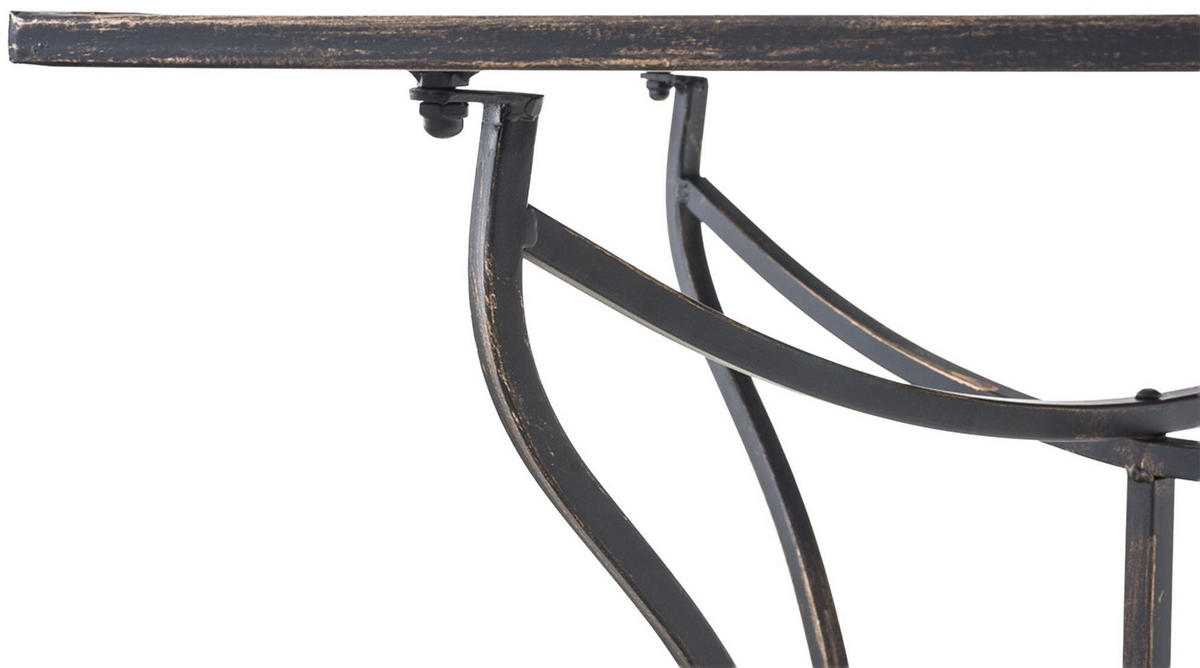 GARTENTISCH eckig 60/60/72 cm Metall Bronze - Bronzefarben, Metall (60/60/72cm) - CLP