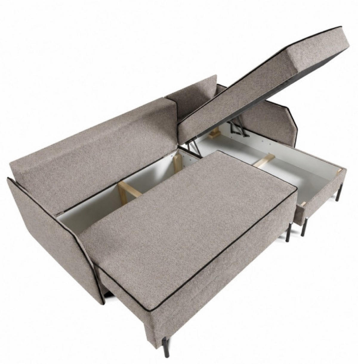 ECKSOFA Mehrfarbig Azio - Multicolor, Holzwerkstoff (213/155cm) - Sepro Meble