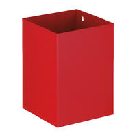 PAPIERKORB Viereckig Zur Optionalen Wandmontage 21 Liter Rot - Rot, Metall (24.8/35.2/24.8cm) - PROREGAL