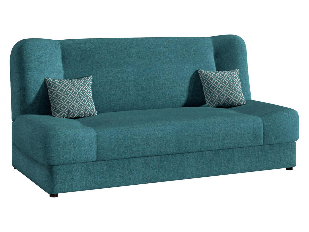 SCHLAFSOFA Jonas - Türkis, Holz/Textil (195/86/87cm)